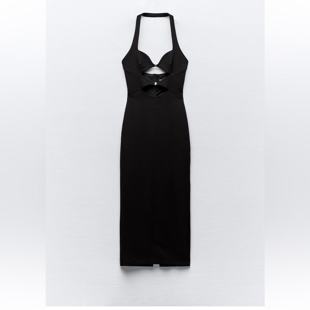 Black Midi Dress cutout